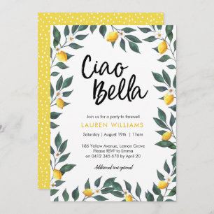 Farewell Party Einladung Lemon Tree Blätter