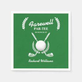 Farewell Retirement Golf Clubs Wreath Themed Party Serviette