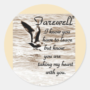 Farewell_ Runder Aufkleber