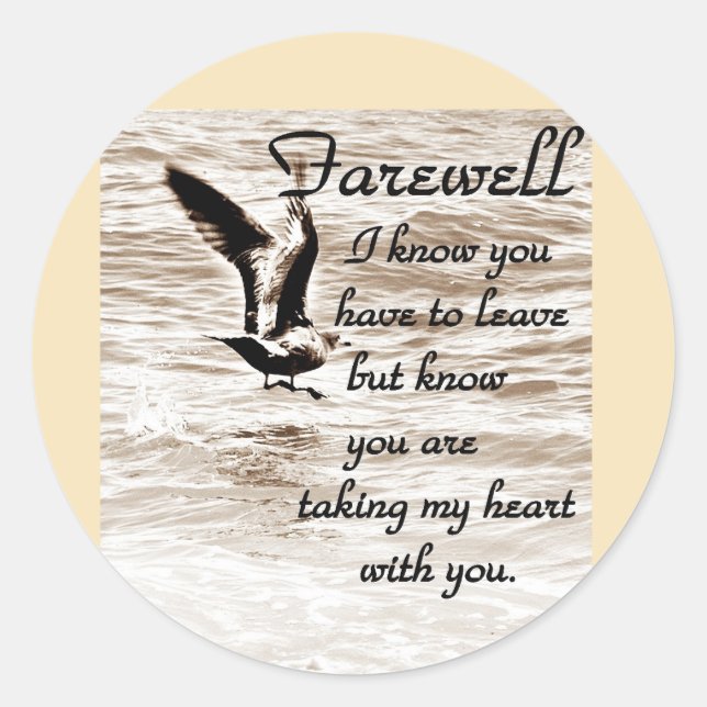 Farewell_ Runder Aufkleber (Vorderseite)