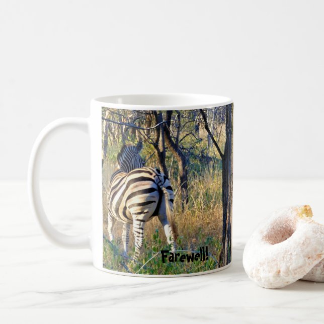 Farewell Südafrika Zebra-Tasse Kaffeetasse (Mit Donut)