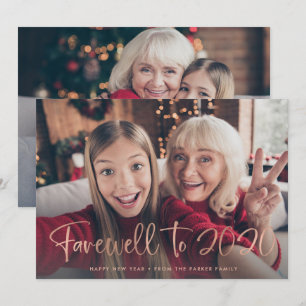 Farewell to 2020 Wird Happy New Year 2021 Two Feiertagskarte