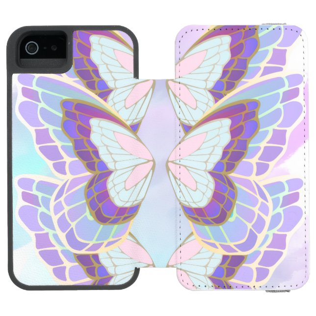 farfalla elegante incipio iPhone Geldbeutel-Hülle (Folio Geöffnet)