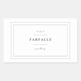 Farfalle Pasta Label Stickers
