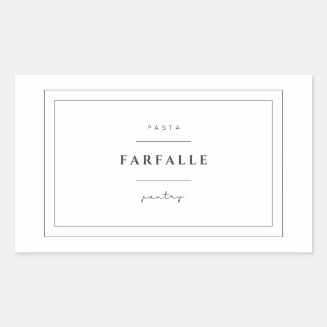 Farfalle Pasta Label Stickers (Vorderseite)