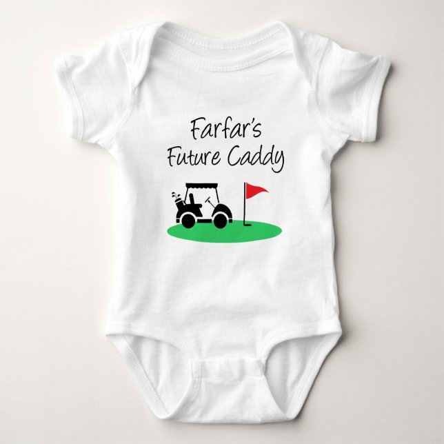 Farfar's Future Caddy Swedish Grandchild Baby Strampler (Vorderseite)