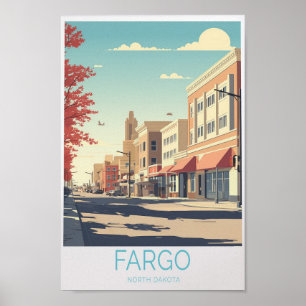 Fargo City North Dakota Reiseplakat Poster