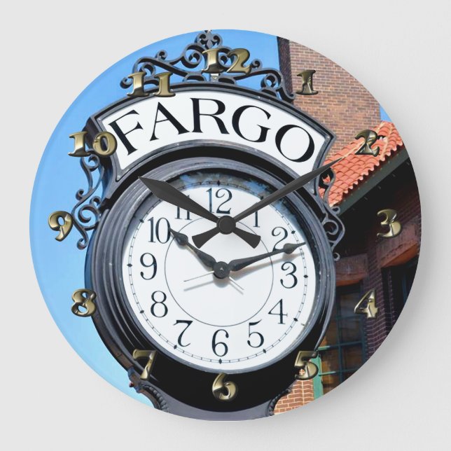 Fargo Clock Große Wanduhr (Vorderseite)