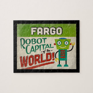 Fargo North Dakota Robot - Funny Vintag Puzzle
