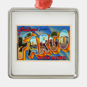 Fargo North Dakota Vintage Postkarte für Großbuc Ornament Aus Metall