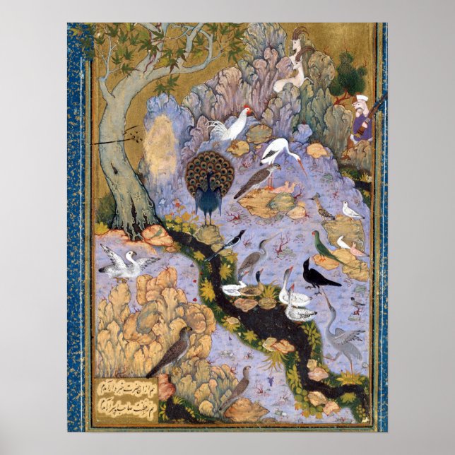 Farid al-Din'Attar Der Kurs der Vögel Poster (Vorne)