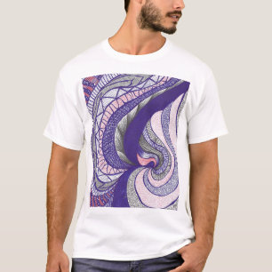 Farimah   Abstrakte Fließende Handgezeichnete Kuns T-Shirt