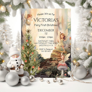 Fariy 1. Weihnachts verzauberter Wald Toadstool Einladung