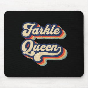 Farkle-Königin Vintage Farkle-Würfelspiel Frauen Mousepad