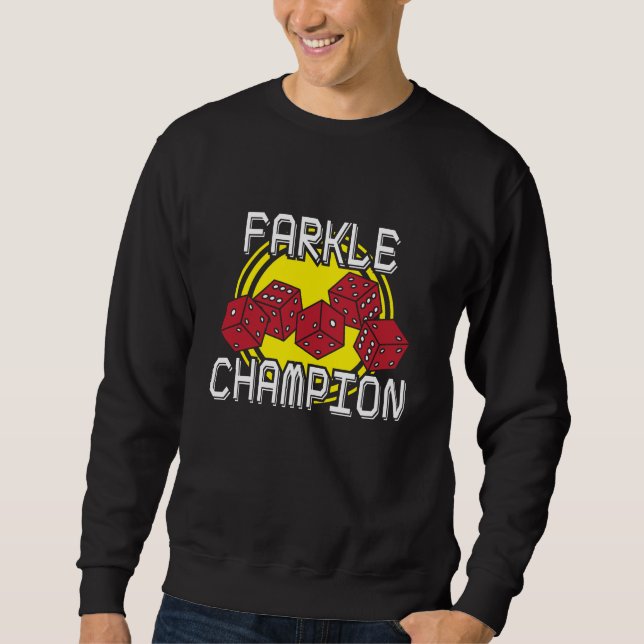 Farkle Meister - lustiges Würfel-Sprichwort, Sweatshirt (Vorderseite)