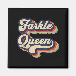 Farkle Queen Vintage Farkle Würfelspiel Frauen Magnet