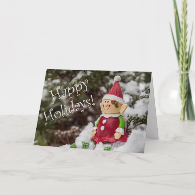 Farley the Elf Christmas Card Feiertagskarte (Vorderseite)