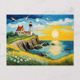 Farm an der Küste von Serene Feiertagspostkarte