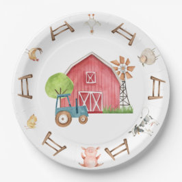 Farm Animal Barnyard Birthday Paper Plate Pappteller