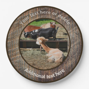Farm Animal Barnyard Fun Personalisiertes Party Pappteller