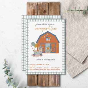 Farm Animal Birthday Einladung Barnyard Geburtstag