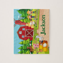 Farm Animal Child Name Puzzle