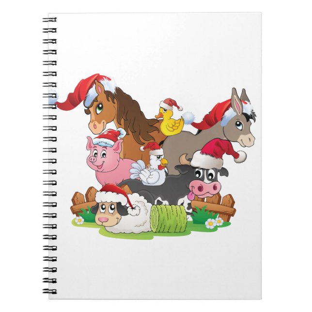 Farm Animal Christmas Notizblock (Vorderseite)