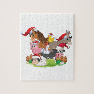 Farm Animal Christmas Puzzle