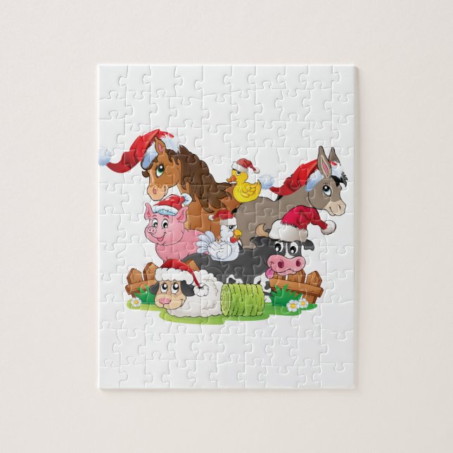 Farm Animal Christmas Puzzle (Vertikal)