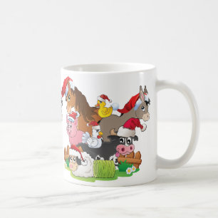 Farm Animal Christmas Tasse