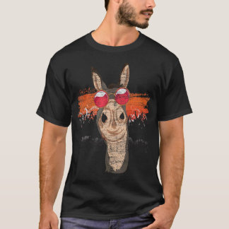 Farm Animal Cool Sunglasses Party Animal Donkey T-Shirt