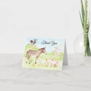 Farm Animal Danke Cards