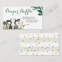 Farm Animal Greenery Boy Babydusche Windelwanne