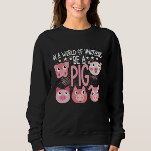 Farm Animal Mud Experte Niedliches Schwein Lover F Sweatshirt