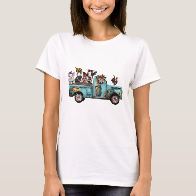 Farm Animal Truck Shirt For Birthday Gift For Wome (Vorderseite)