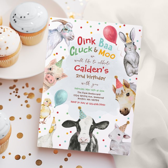  Farm Animals Birthday Boy Barnyard Birthday Party Einladung (Von Creator hochgeladen)