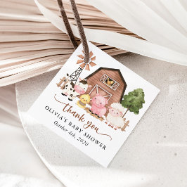 Farm Animals, Cute Animals, Barn, Baby Shower Geschenkanhänger