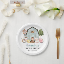 Farm Animals, Cute Animals, Barn, First Birthday Pappteller
