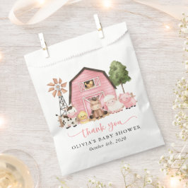 Farm Animals, Cute Animals, Pink Barn, Baby Shower Geschenktütchen