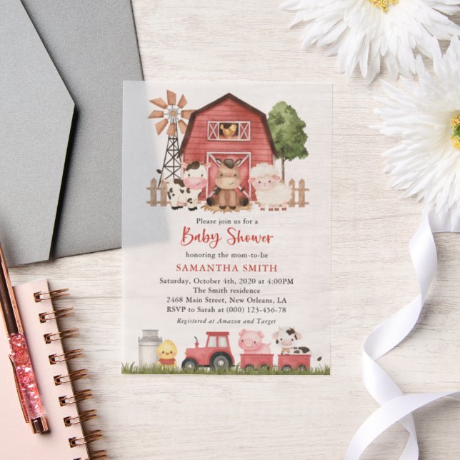 Farm Animals, Cute Animals, Red Barn, Baby Shower (Hochzeit)