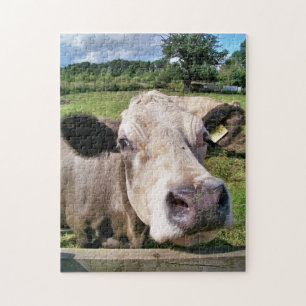FARM ANIMALS, CUTE COW PUZZLE