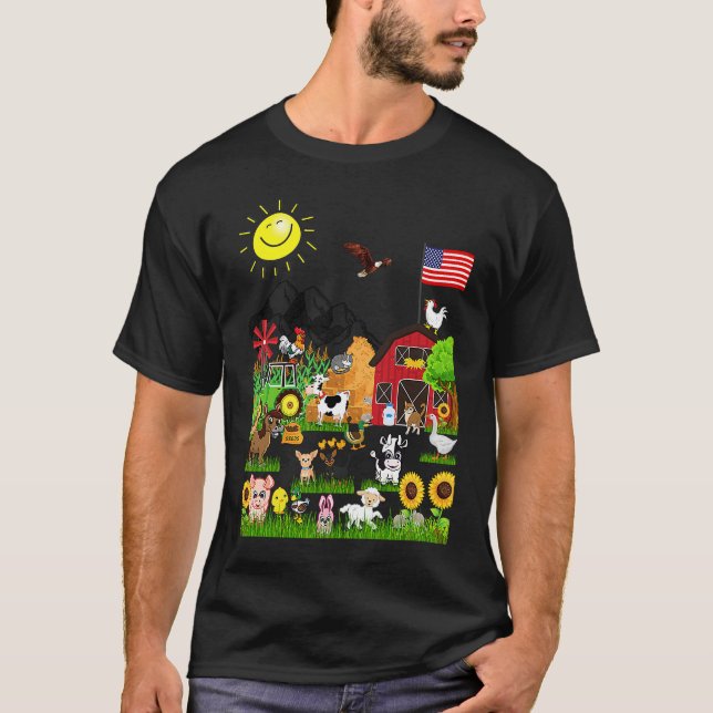 FARM ANIMALS HOW MANY CAN YOU AND YOUR CHILD FIND T-Shirt (Vorderseite)