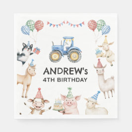 Farm Animals Kids Birthday Party Napkins Serviette