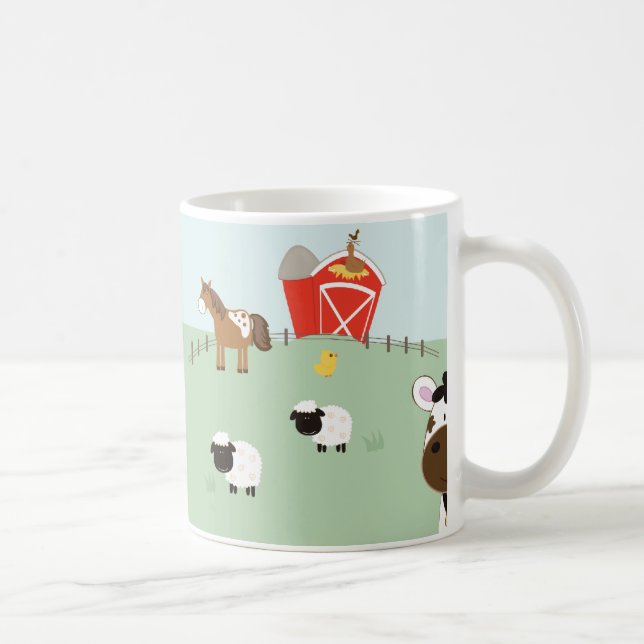Farm Babies Barnyard Custom Foto Tasse (Rechts)