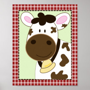 FARM BABIES COW 8x10 BABY KINDERZIMMER ROOM DRUCKE