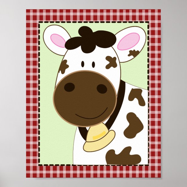 FARM BABIES COW 8x10 BABY KINDERZIMMER ROOM DRUCKE (Vorne)