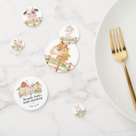 Farm Baby Animals Baby Shower Confetti Konfetti