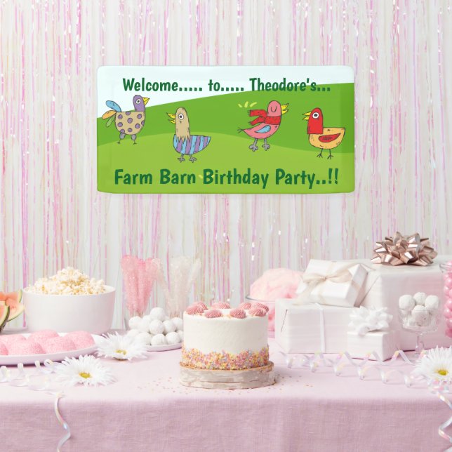 Farm Barn Birthday Party Banner (Party)
