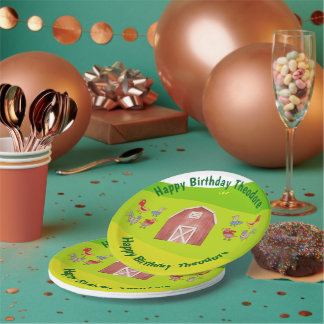 Farm Barn Birthday Party Pappteller