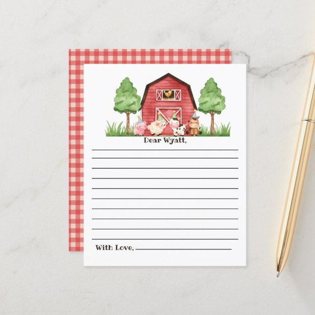 Farm Barnyard 1st Time Kapselkarte (Vorderseite/Rückseite Beispiel)